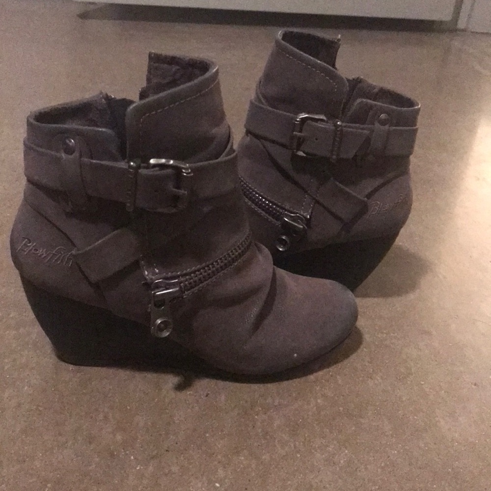 Grey ankle booties